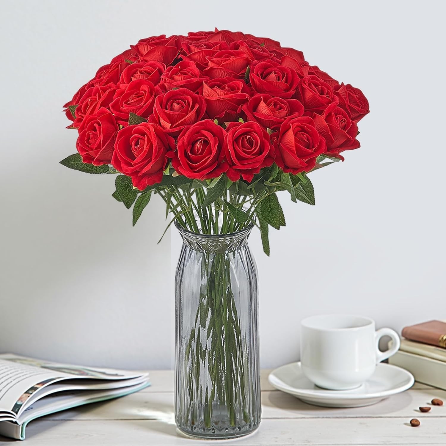 500 Pcs Red Foam Roses – Realistic Fake Flowers for Weddings & Decor3
