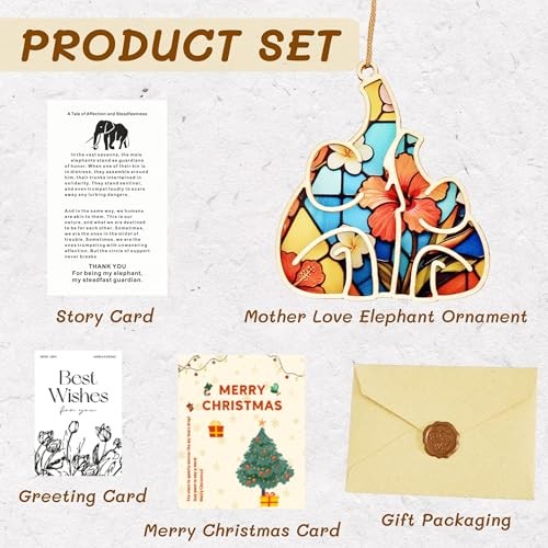 Handcrafted Elephant Ornament – Symbol of Loyal Wood & Acrylic Gift for Love