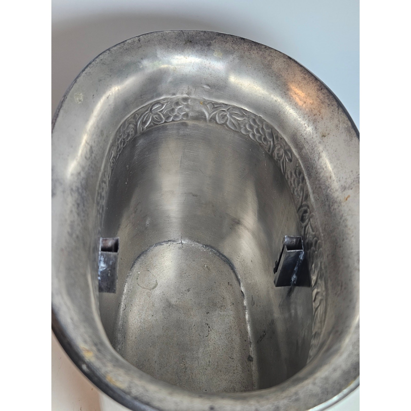 Vintage Pottery Barn Silver Tone Container