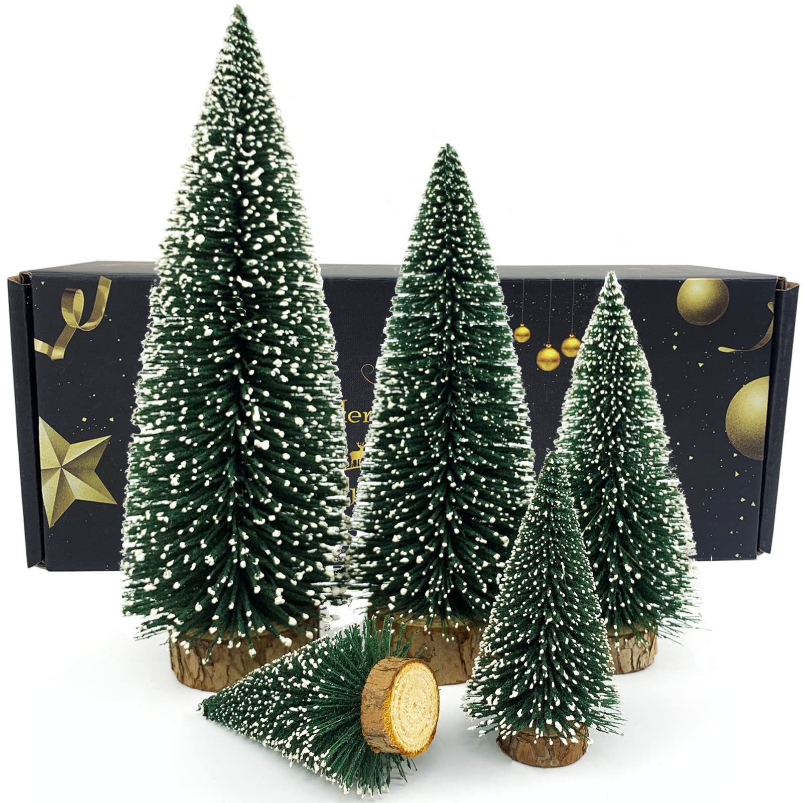 Desktop Miniature Pine Tree Mini Tabletop Christmas Bottle Brush Craft Decor