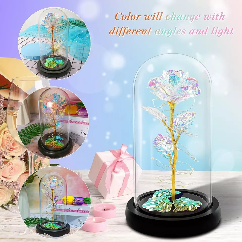 Great Easter Gift: Elegant LED Eternal Galaxy Rose Enchanted Forever Flower