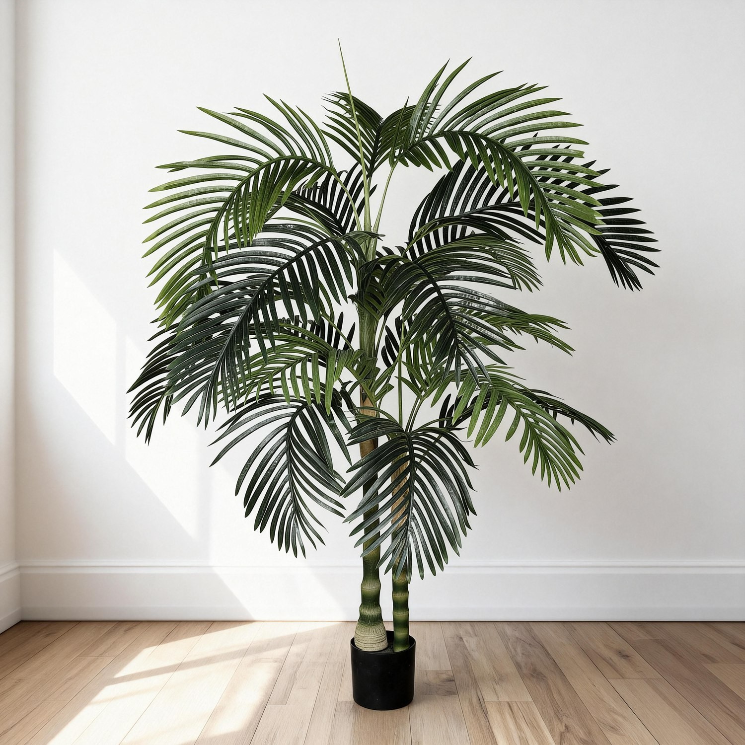 5/6ft Artificial Golden Cane Palm Tree w/ PE Leaves & Flexible Branches Tree US