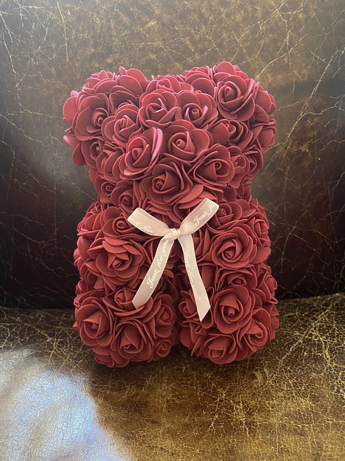 22cm ROSE BEAR FLOWER TEDDY GIFT ARTIFICIAL ROSE CHRISTMAS GIFT Anniversary Gift