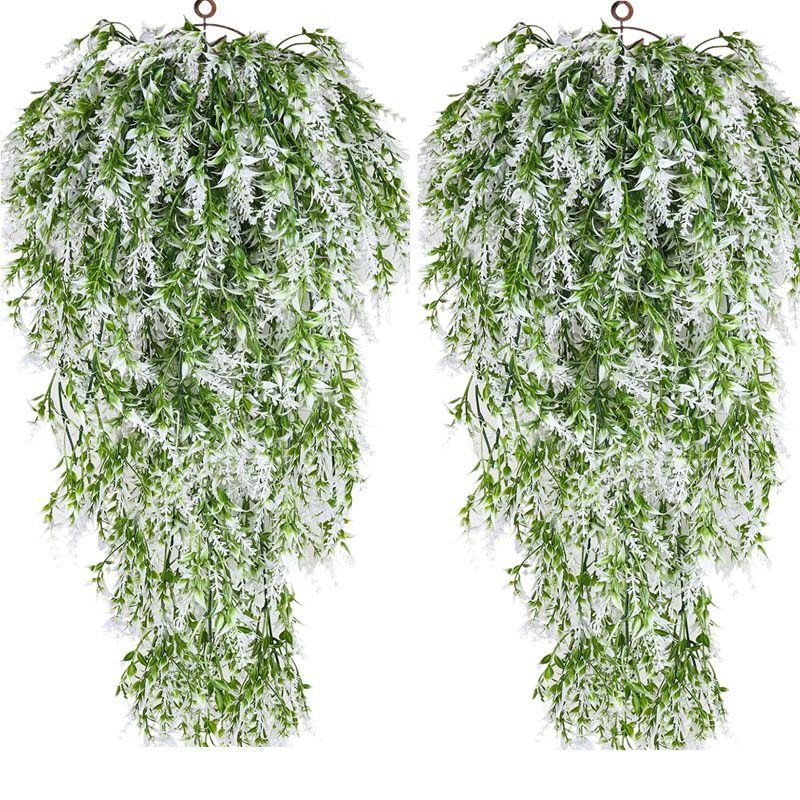 2/4PCS Artificial Vine Plants – Fake Hanging Greenery for Home, Garden & Outdoor