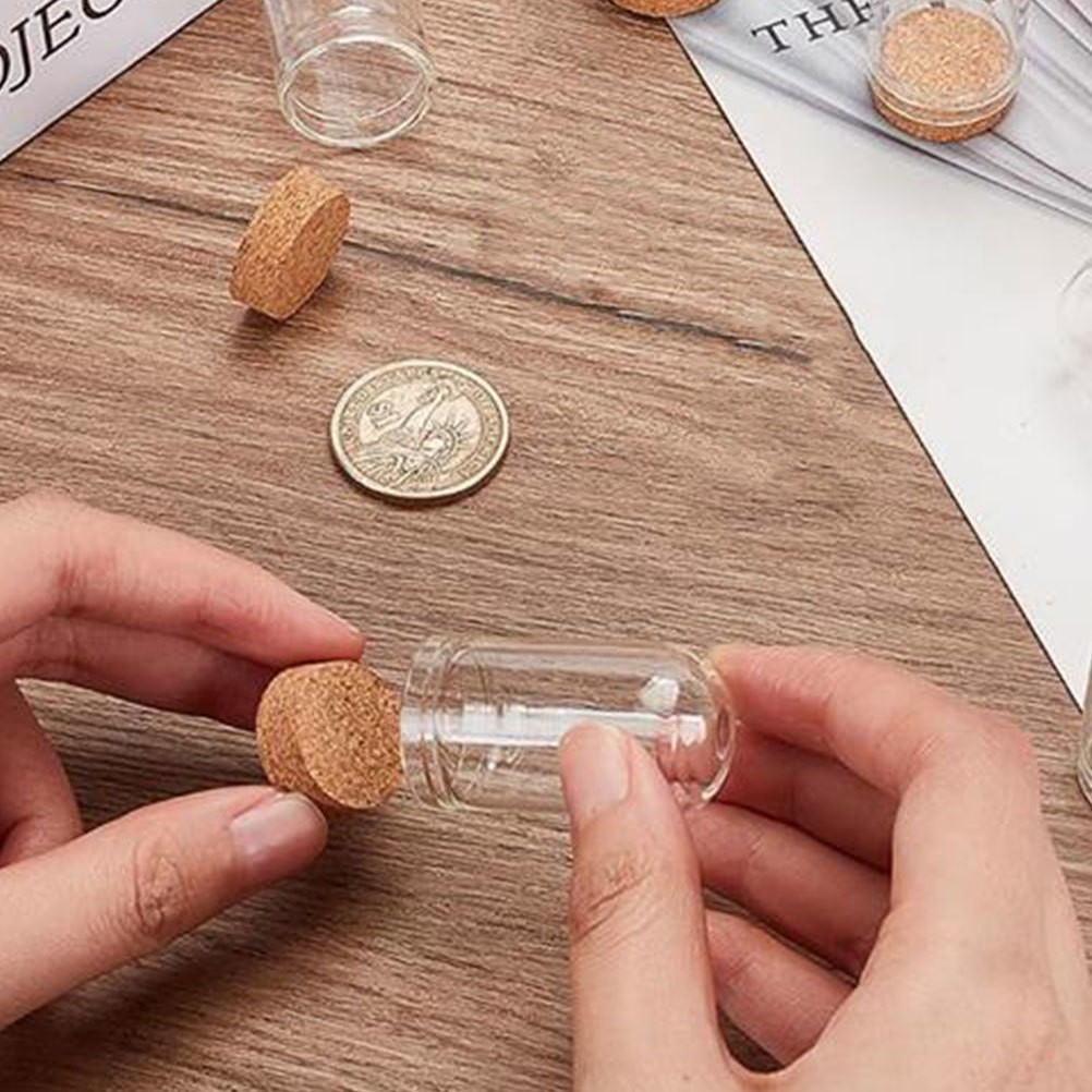 4Pcs Durable Transparent Glass Bell Jar Covers for Flower Protection
