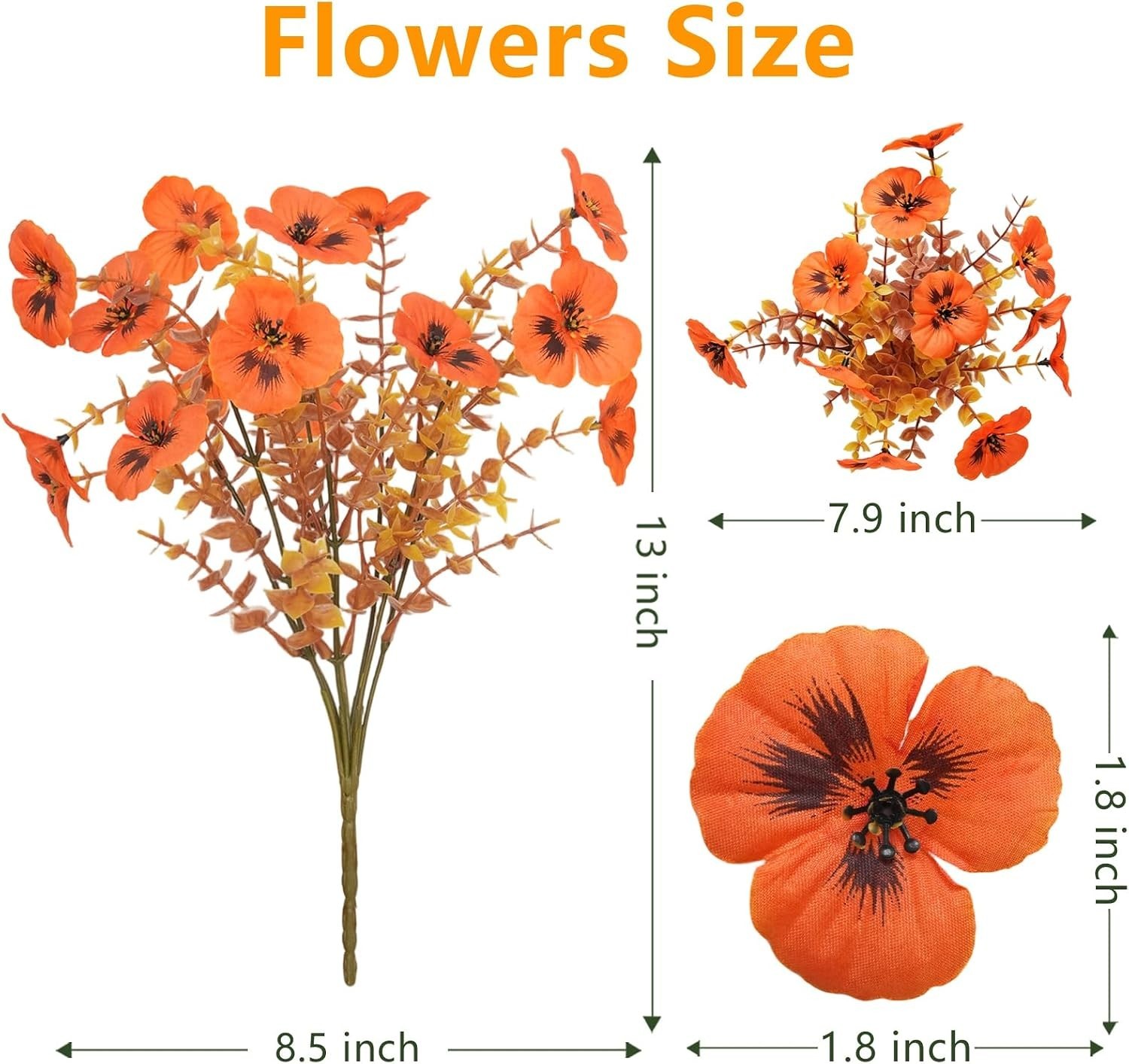 Elegant 2 Set Artificial Hanging Flower Baskets for Autumn Outdoor Charm