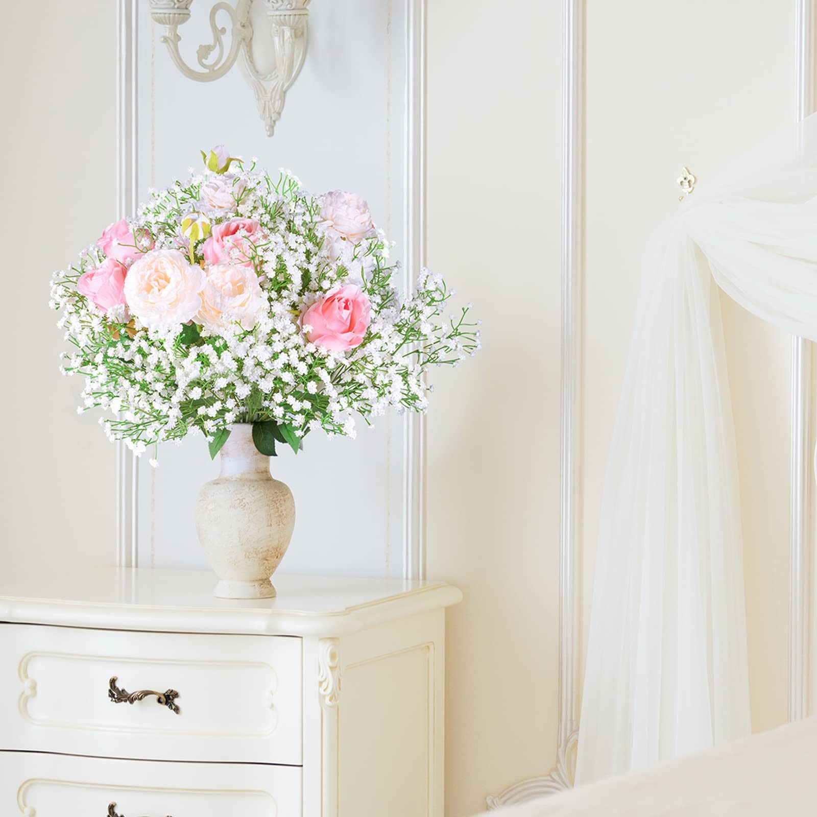 12 PCS Babys Breath Artificial Flowers Gypsophila Faux Wedding Party Decor