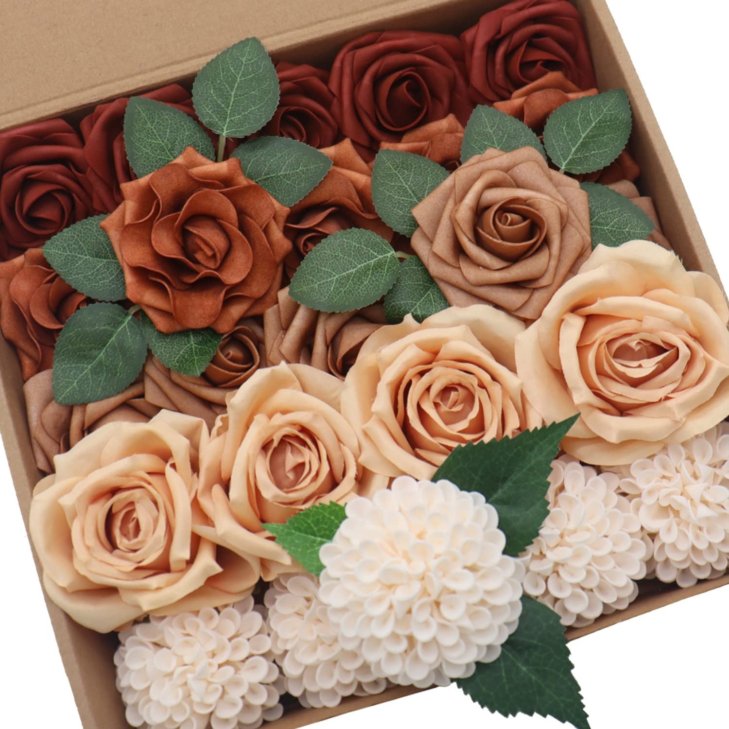 Autumn Terracotta Artificial Flowers Combo DIY Wedding Bouquets Arrangements