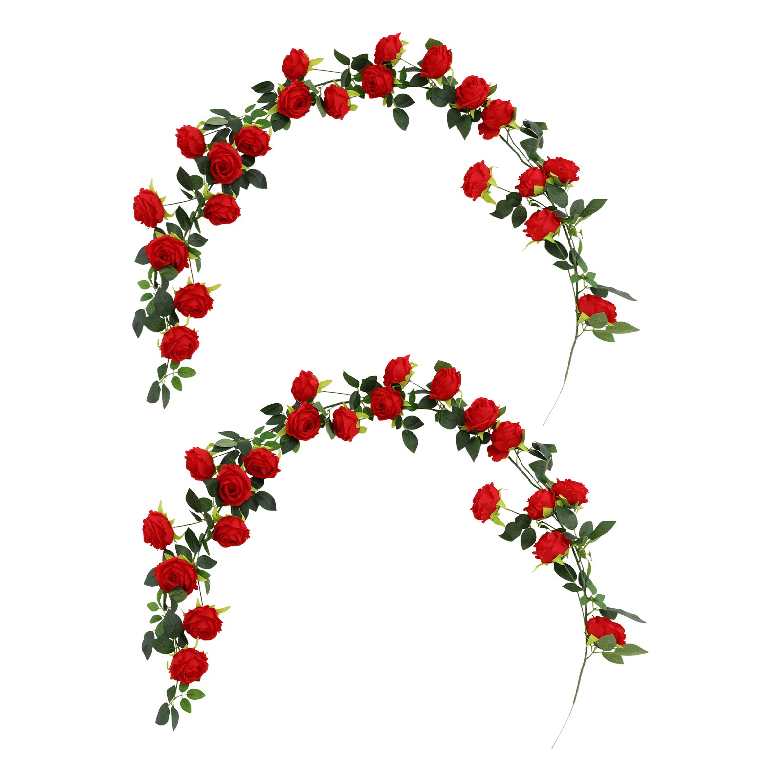 2 Pcs Flower Garland 74.8in Artificial Flower Garland for Wedding Decoration