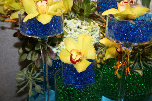 Blue gel beads store water for flowers vase filler centerpiece wedding decor