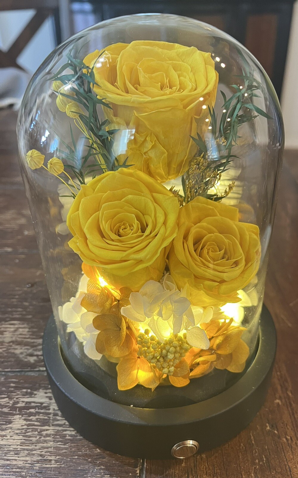 Preserved Roses Flowers in Glass Dome