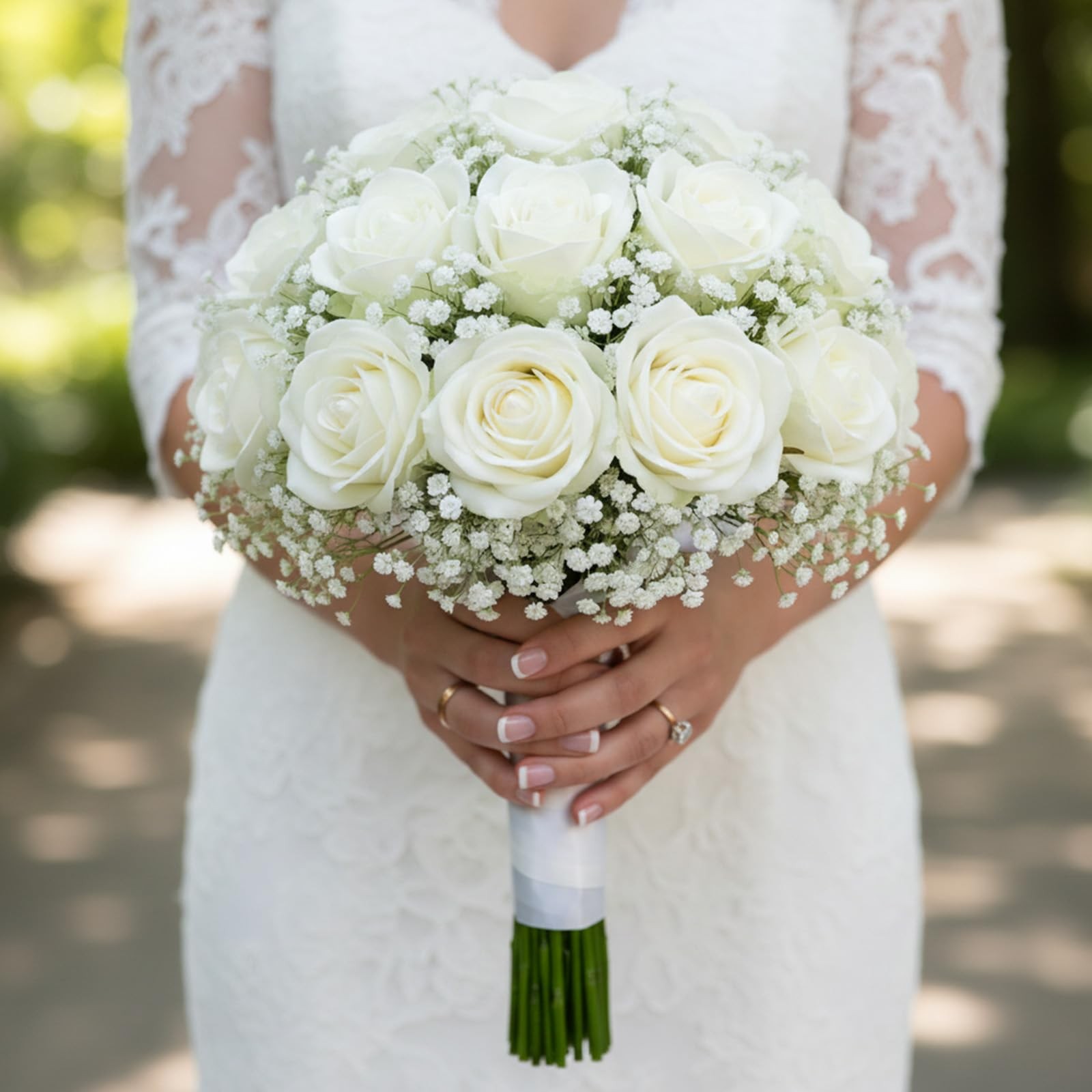 100 PCS Baby Breath Artificial Flowers Bulk Faux Bouquet White Arrangements