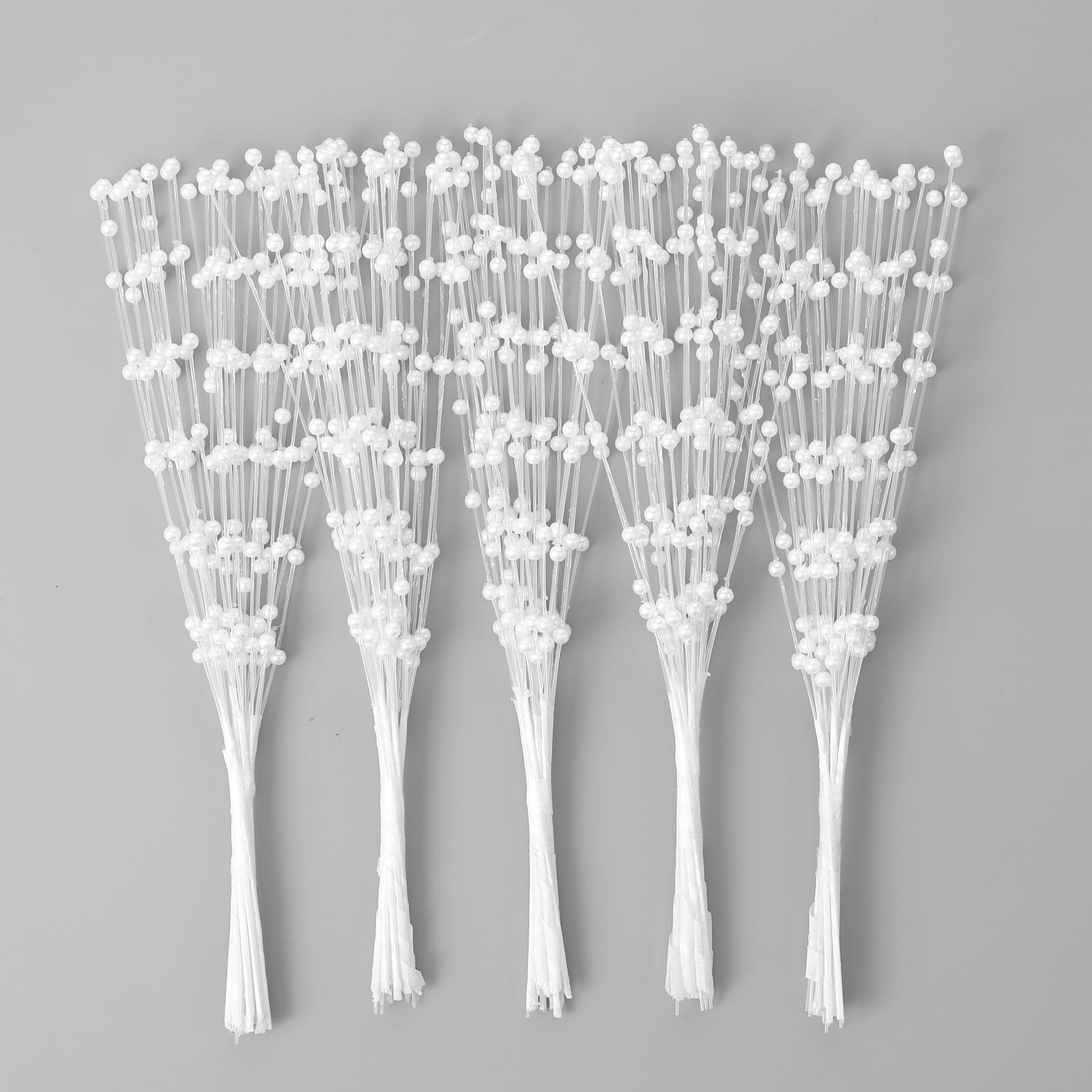 String Pearl Sticks Pearls for Wedding Decor, 50PCS Christmas Garland 4mm Pea…