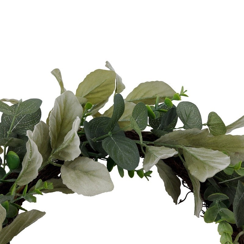 18in Artificial Evergreen Wreath Indoor Decorative Foliage Home Accent New