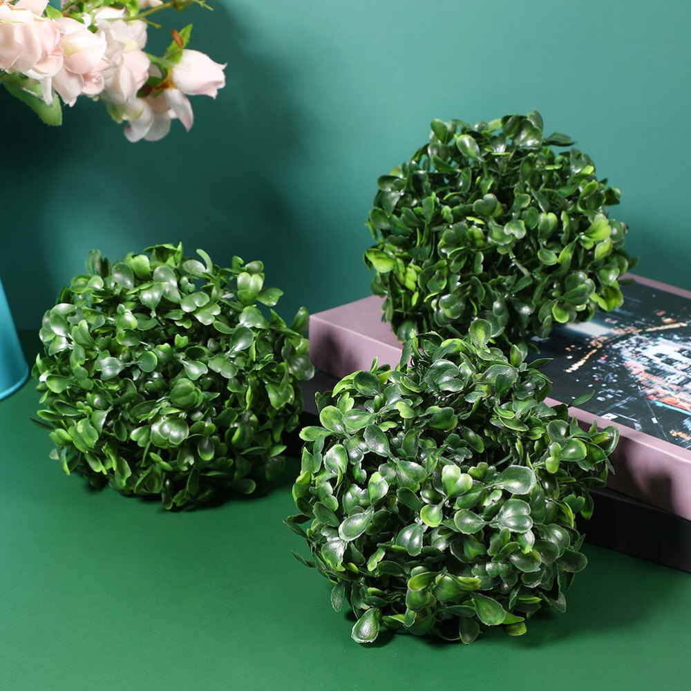 5PCS Simulation Plant Topiary Balls Decorative Ceiling Ornament Fake Plant Balls