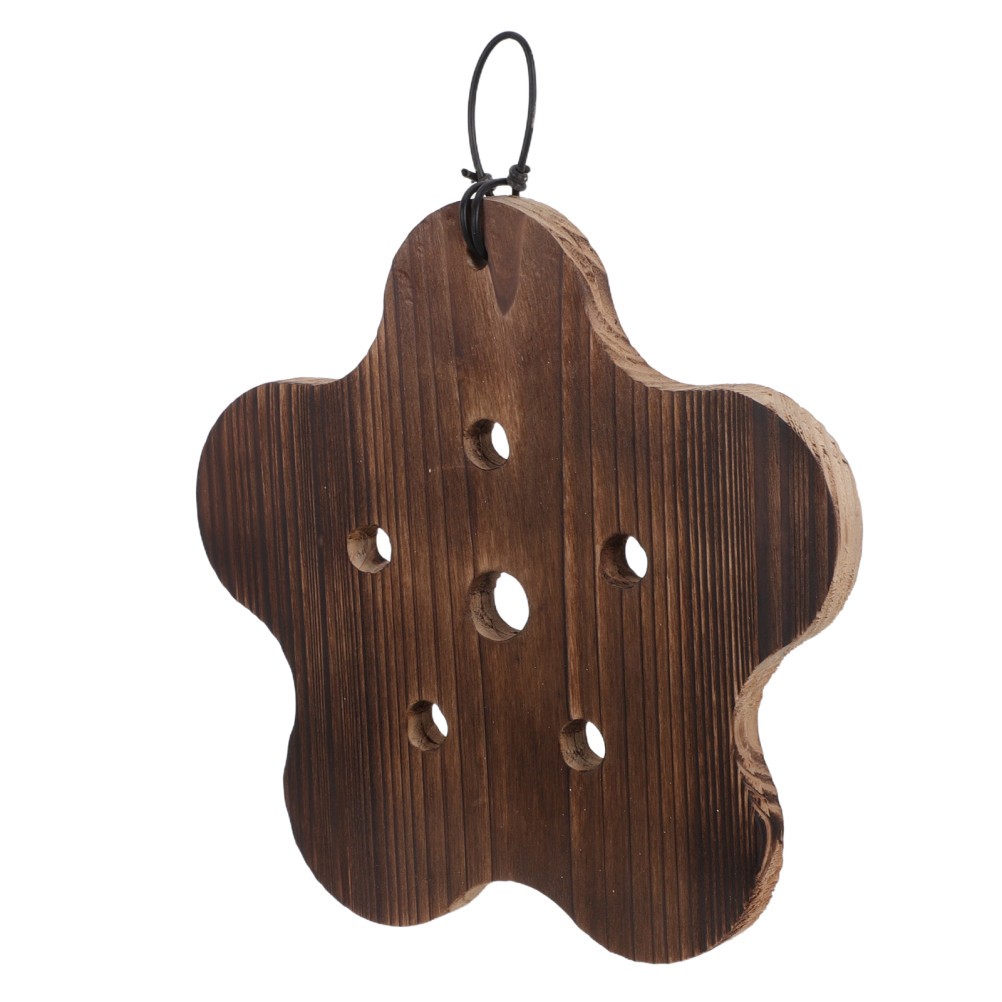 Home Wall Plant Holder Brown Wooden Mounting Board for Vertical Plant Display
