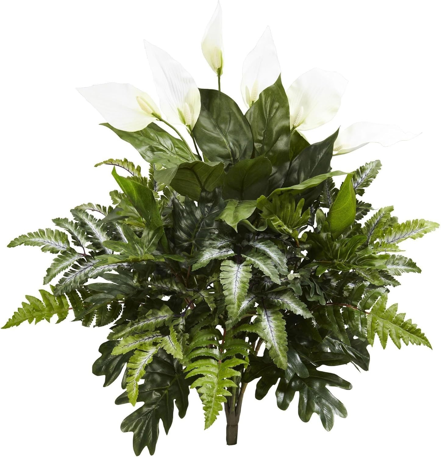 27In. Mixed Spathiphyllum Artificial Plant (Set of 2)