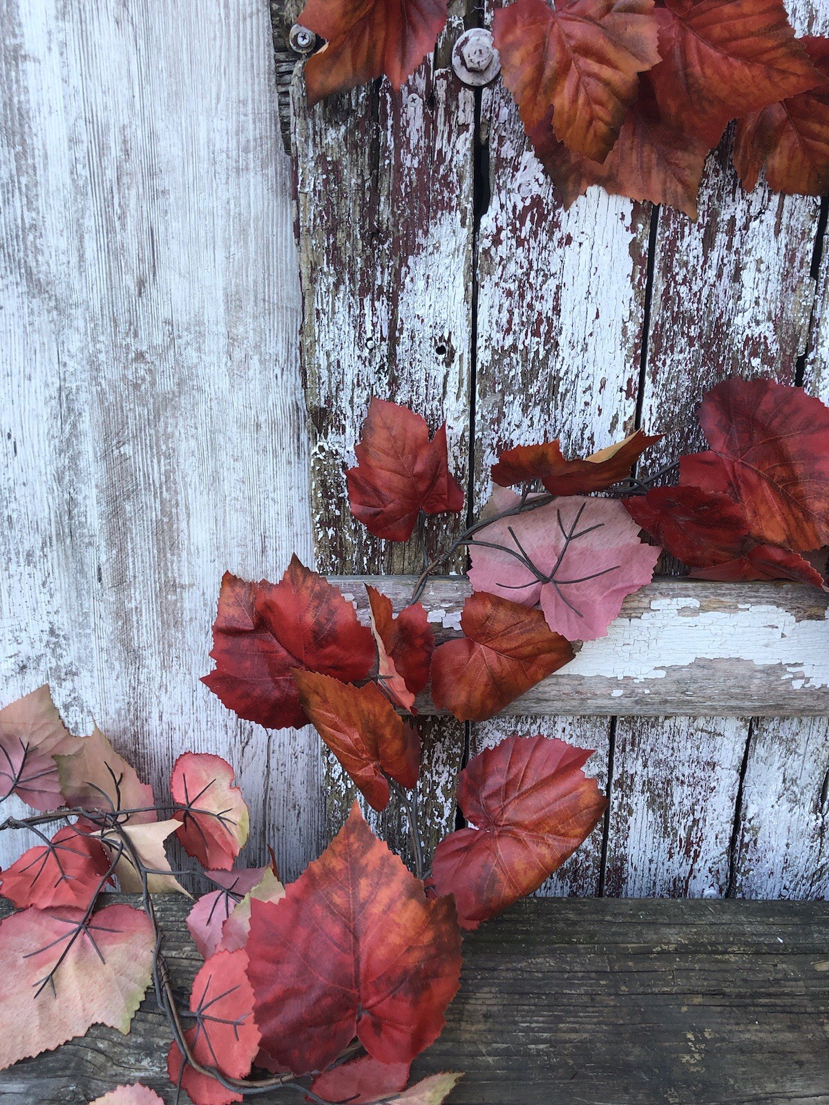 Spicy Pumpkin Fall Leaf Garland 15 FT Autumn Artificial LARGE Fall Leaves