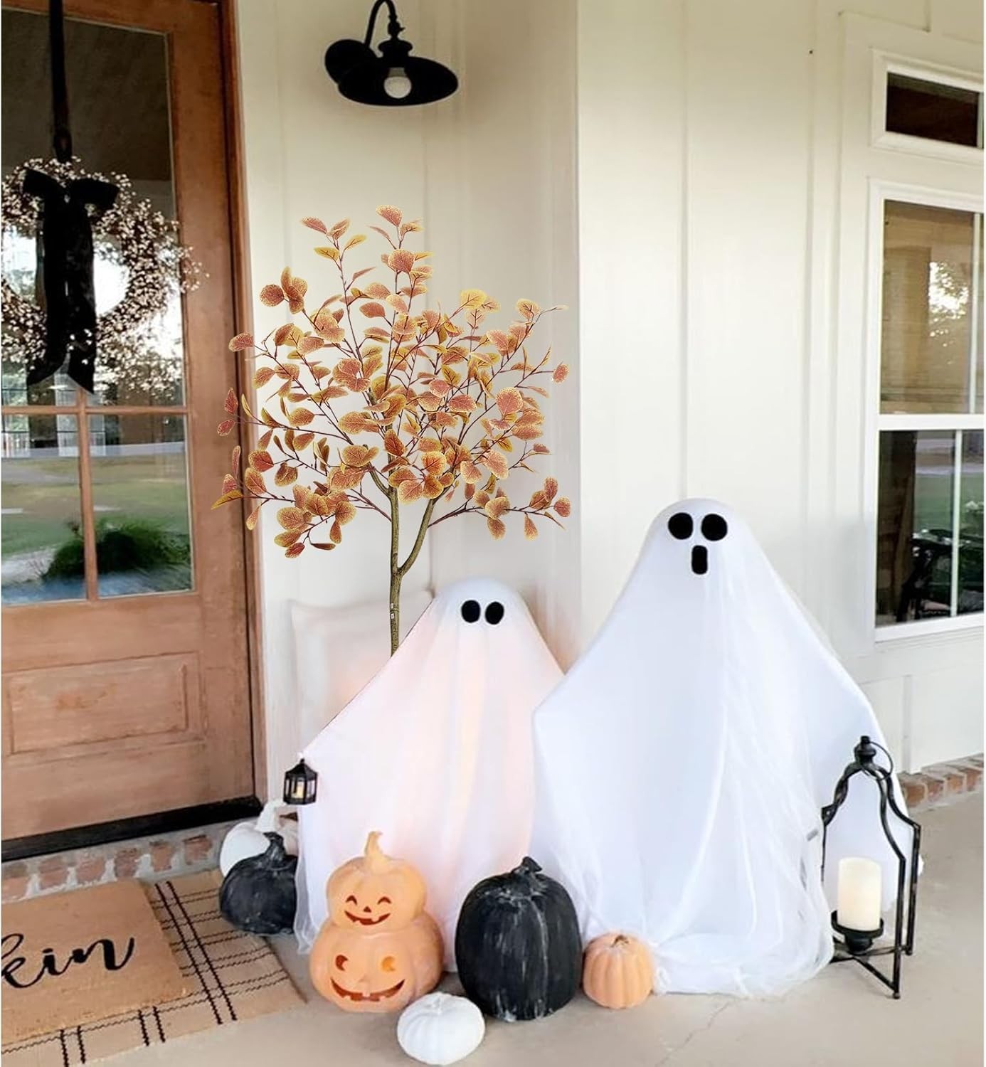 5 Ft Artificial Fall Tree for Decoration Autumn Farmhouse Porch Décor (2-Pack)