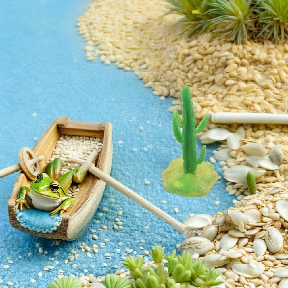 40 PCS Table Simulation Plants Fake Cactus Toy Modeling Ornament