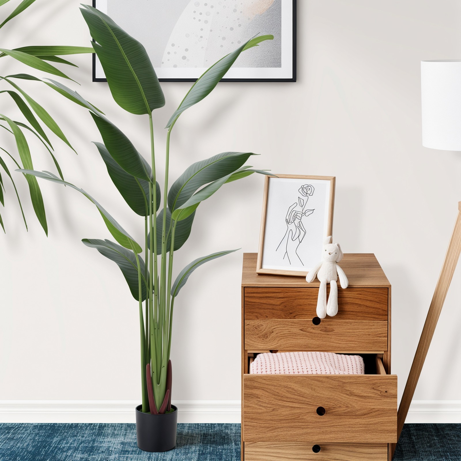 Artificial Banana Tree 5.2FT, Home Decor Faux Tropical Banana Floor Plant w/Pot