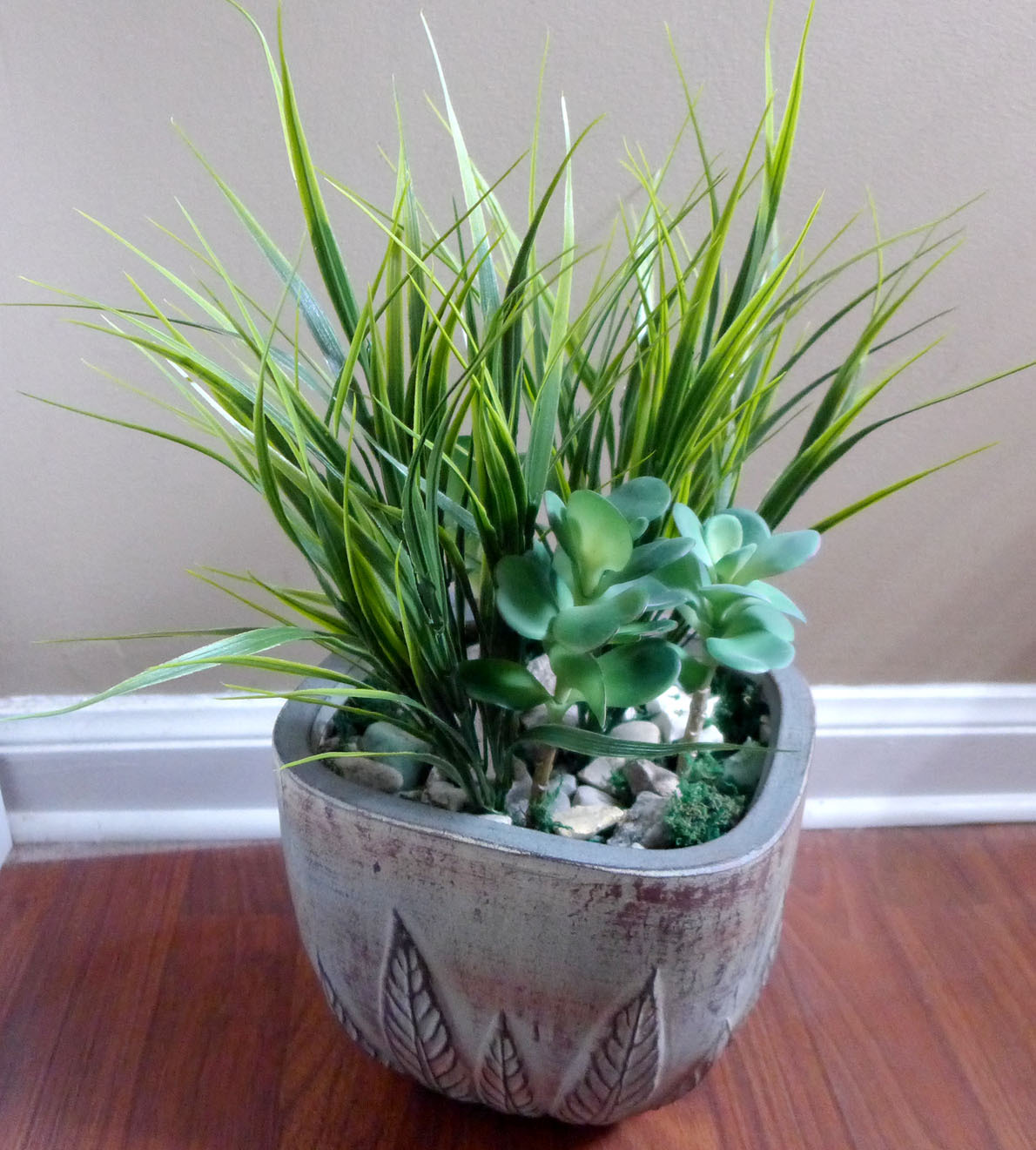 5 Artificial Grass Bushes Desert Plants Plastic Flower Home Garden Landscape