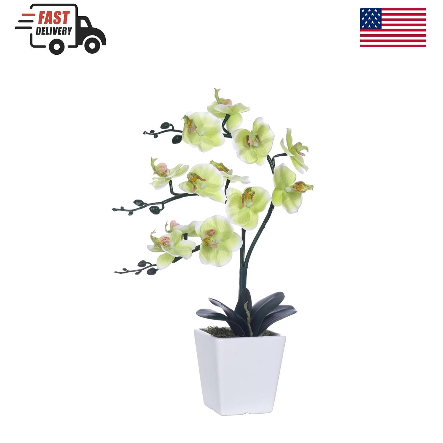 Gorgeous 15-Inch Silk Phalaenopsis Orchid Plant – Perfect Housewarming Gift