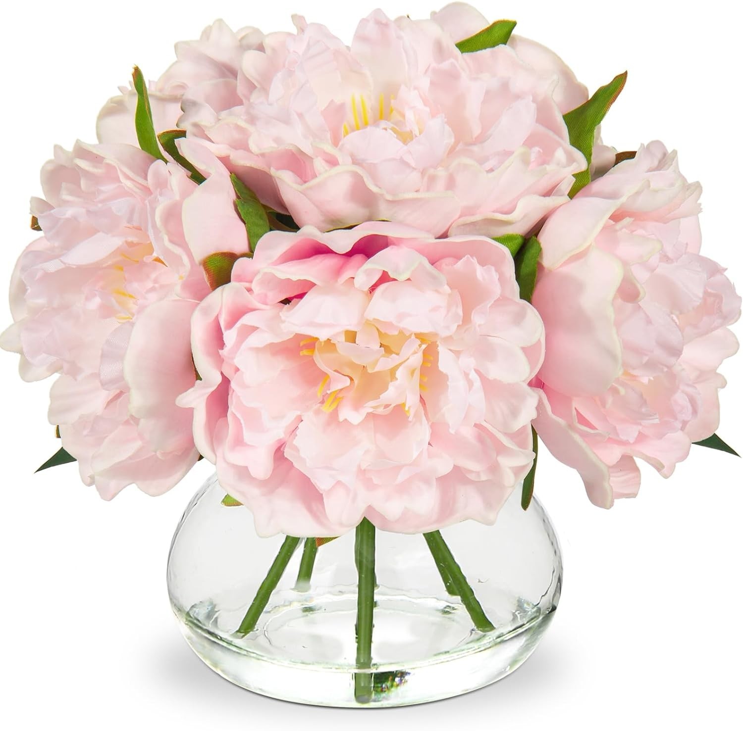 Artificial Peony Flowers with Faux Water