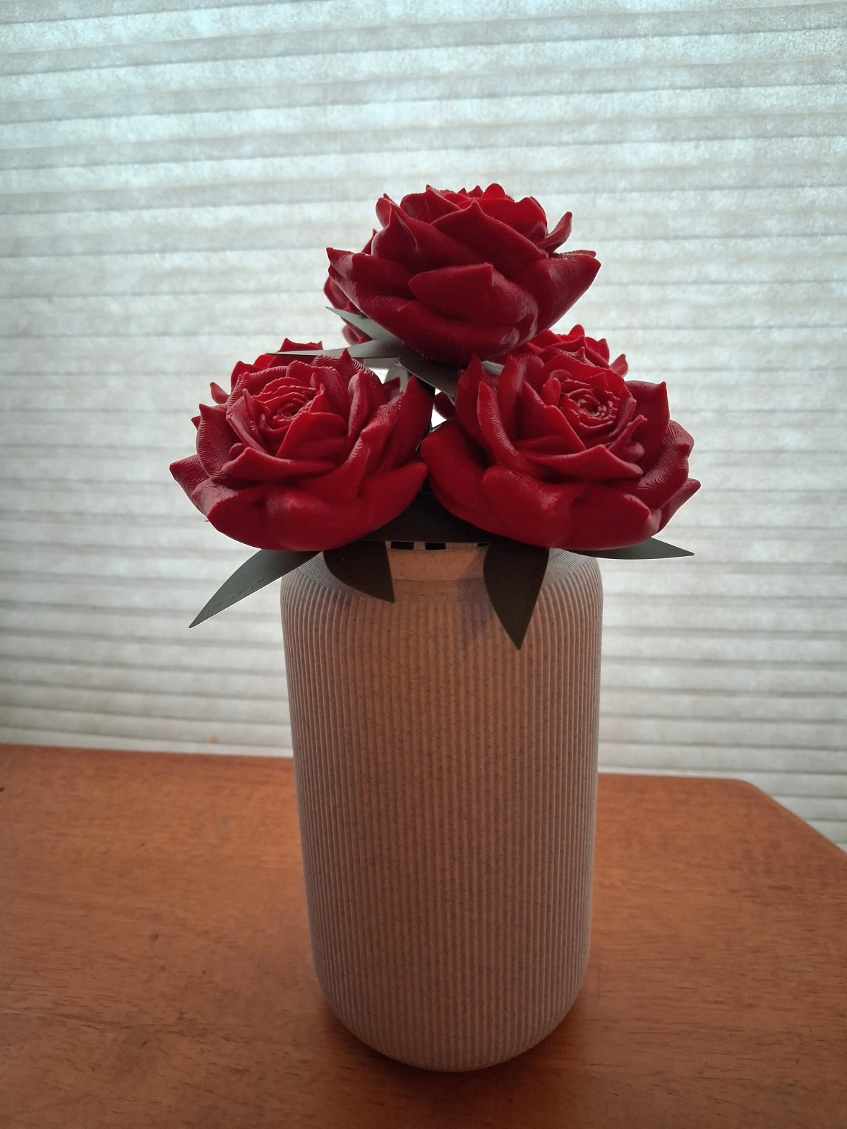 3d Printed Rose/Succulent Bouquet with Vase (More colors to choose from!)