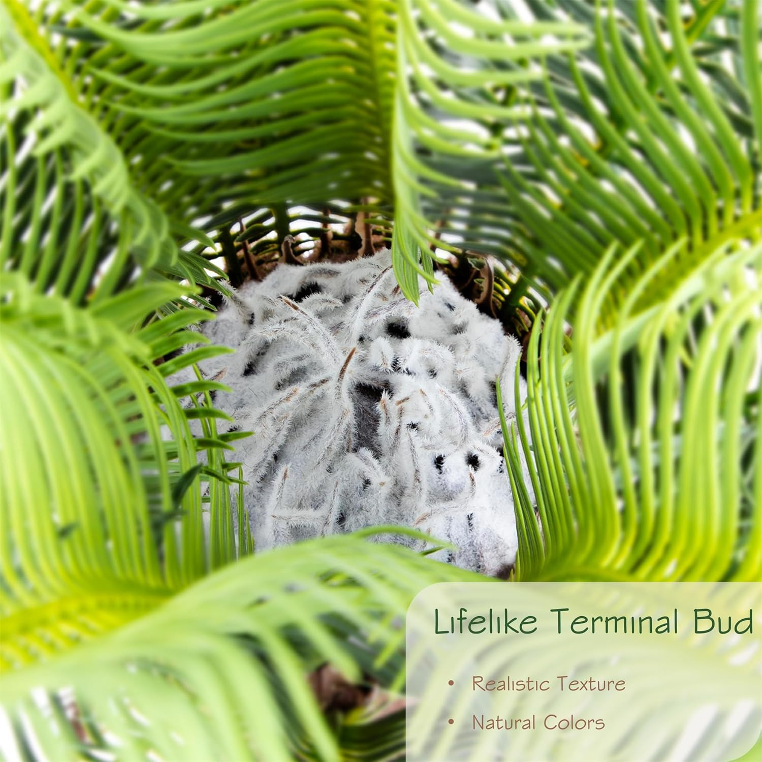 Lifelike 3Ft UV Resistant Faux Sago Palm Tree for Home & Patio Decor