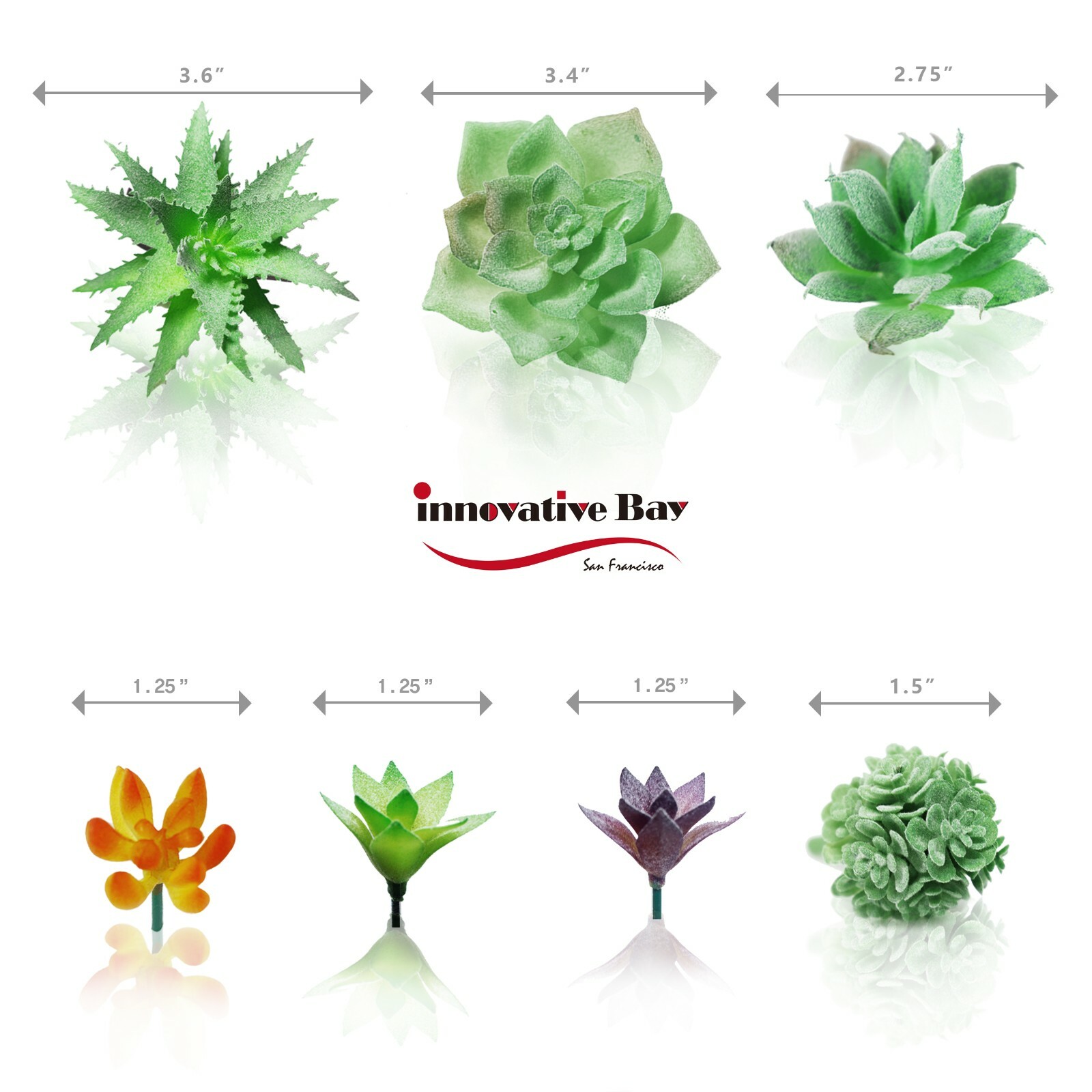 Artificial Succulent Plants Faux Assorted- 16 pc Unpotted Faux Succulent Plants