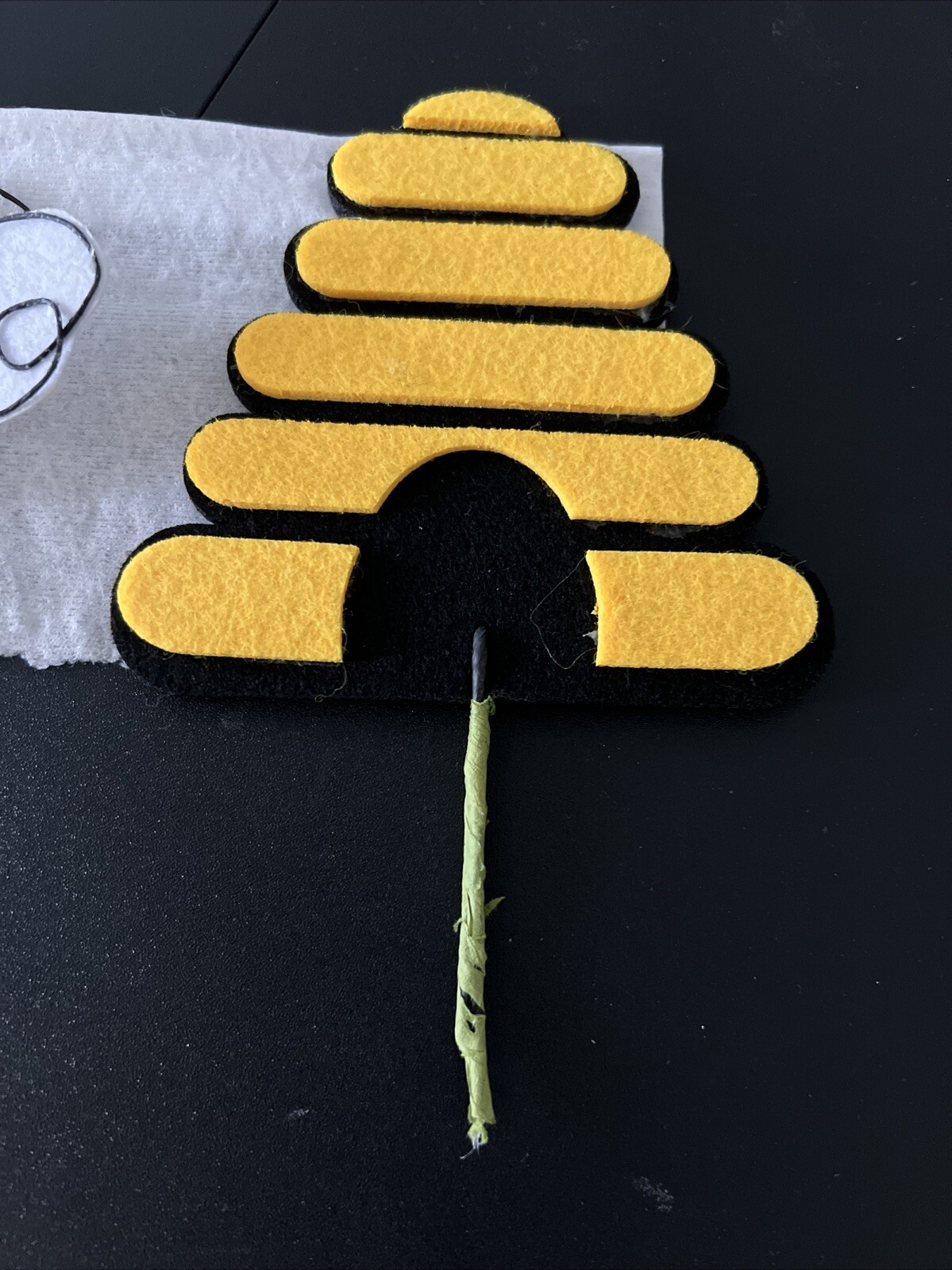 Bee Hive Ornament Bee Foam Decorating Wreath, Home Decor, Yellow, Black