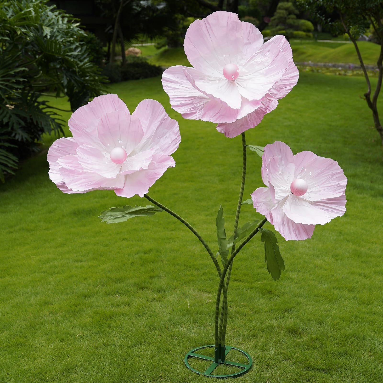 Giant Paper Flower Decor with Stand,Oversized Artificial Flower Decor,Floor S…