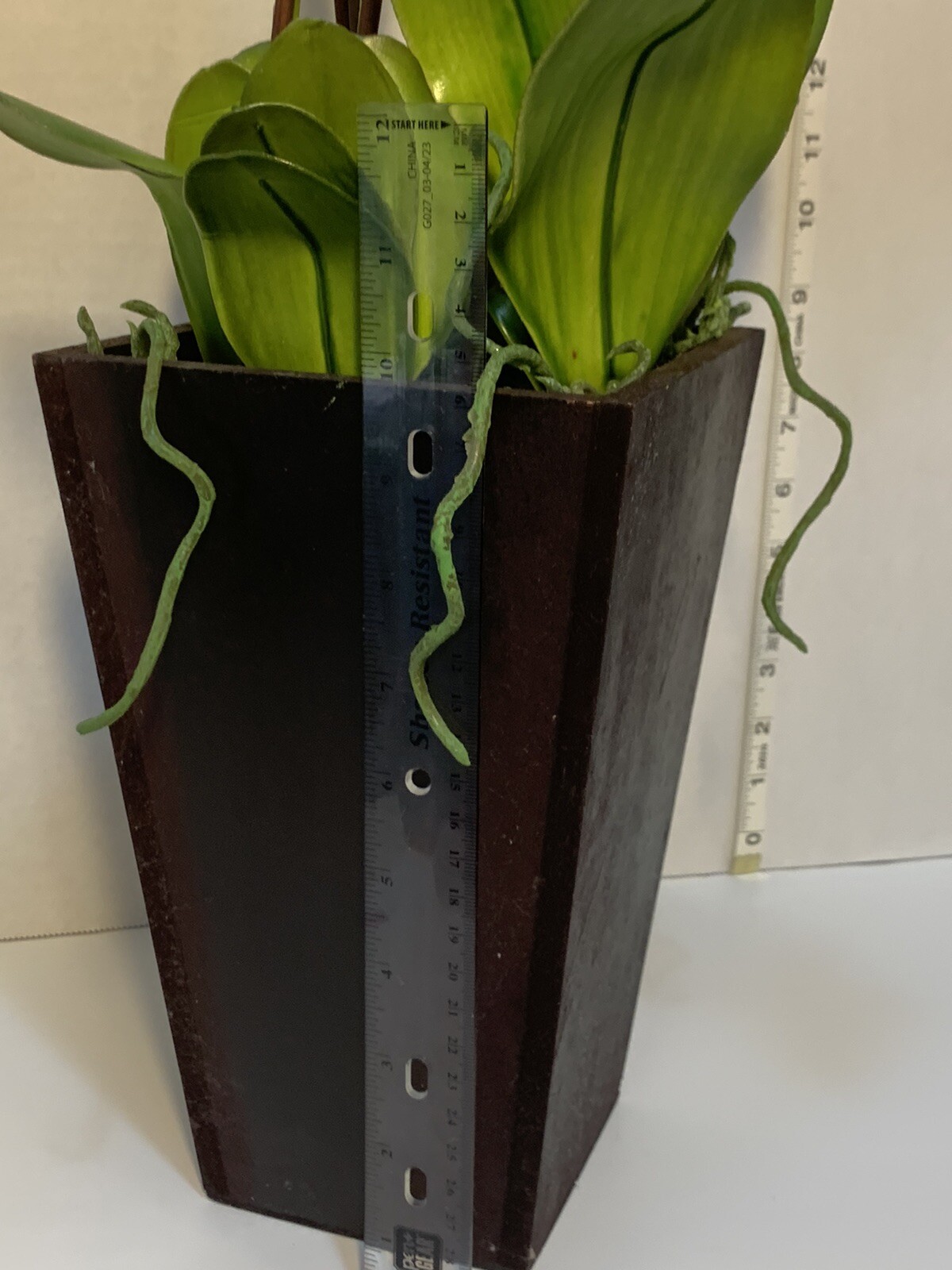 Faux White Butterfly Orchids in Planter