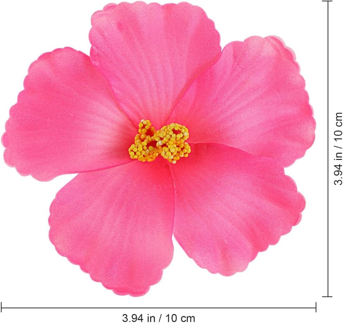10pcs Artificial Hibiscus Flowers Faux Tropical Decor for Parties and Home fo…
