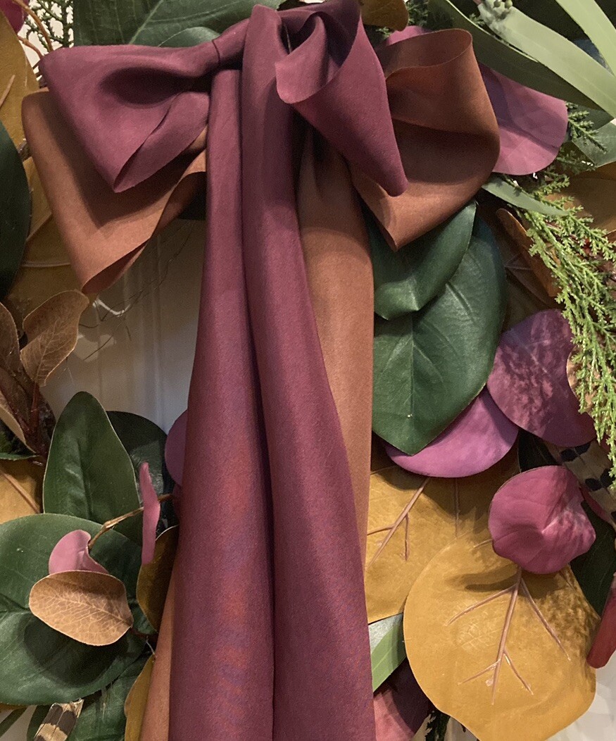 Eucalyptus And Magnolia Leaves With Pheasant Accents Wreath
