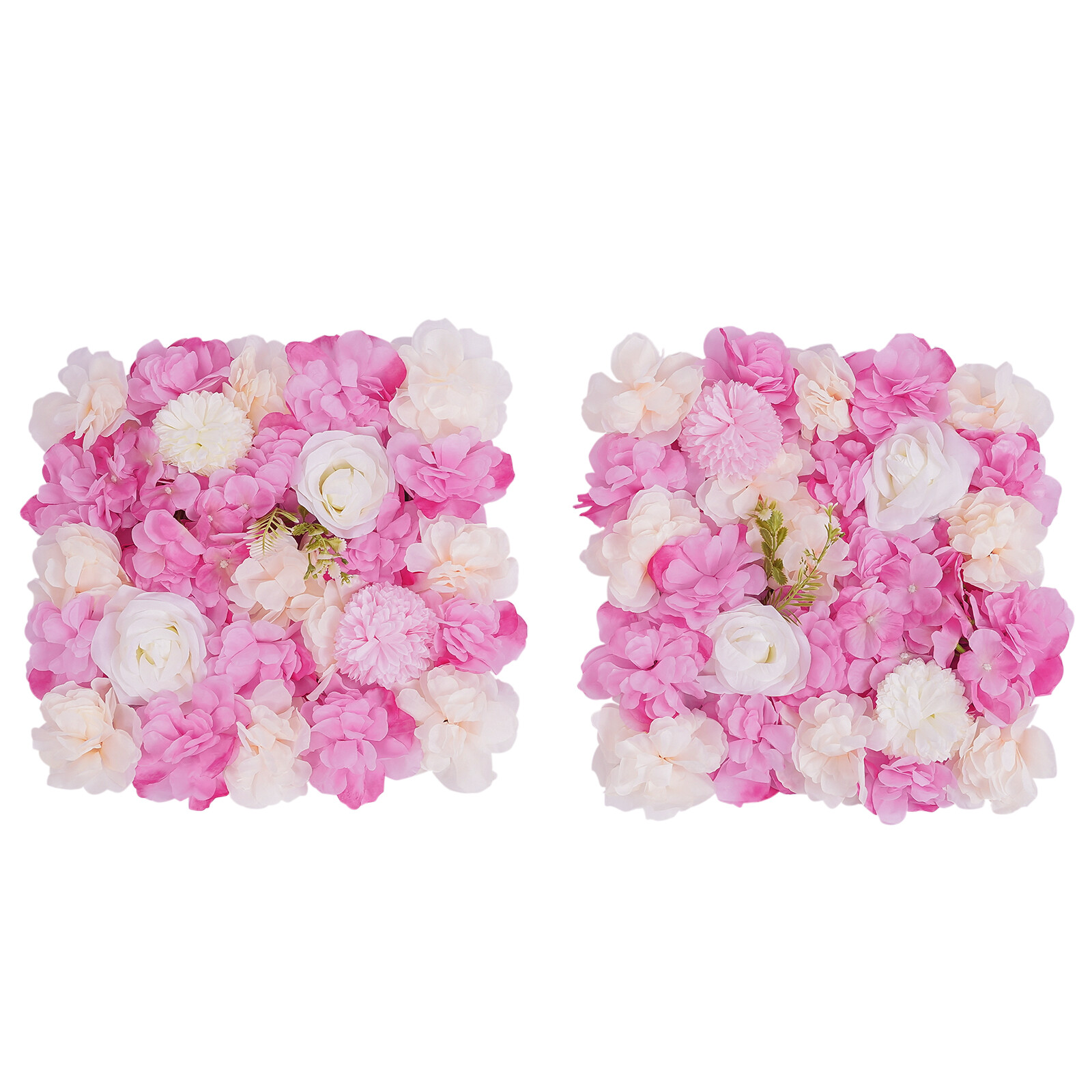 3D Flower Wall Panel-12pcs Artificial Flower Wall Background Silk Rose Mat