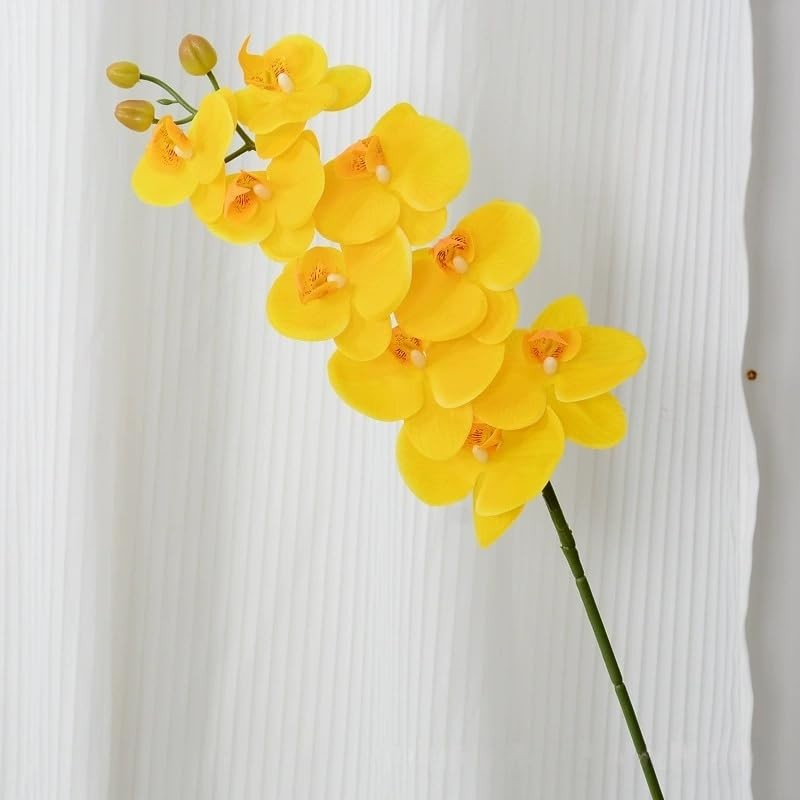 2 Pcs Orchid Stems 38″ Artificial Flowers Real Touch Latex Faux Phalaenopsis …