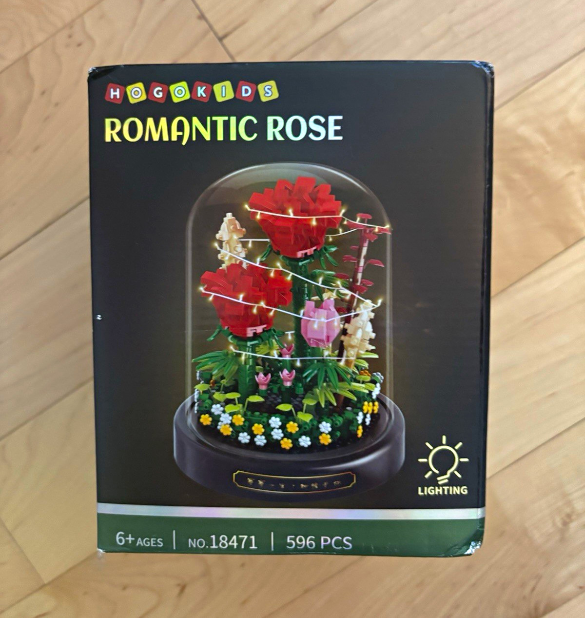 HOGOKIDS Romantic Rose Lighting Floral Arrangement & Centerpiece Set 18471