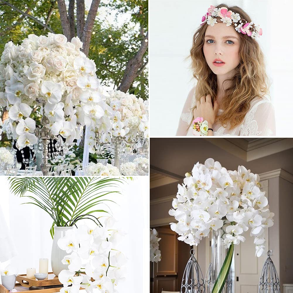 Artificial Silk Phalaenopsis Flower Heads, Fake Butterfly Orchid Head Floral …