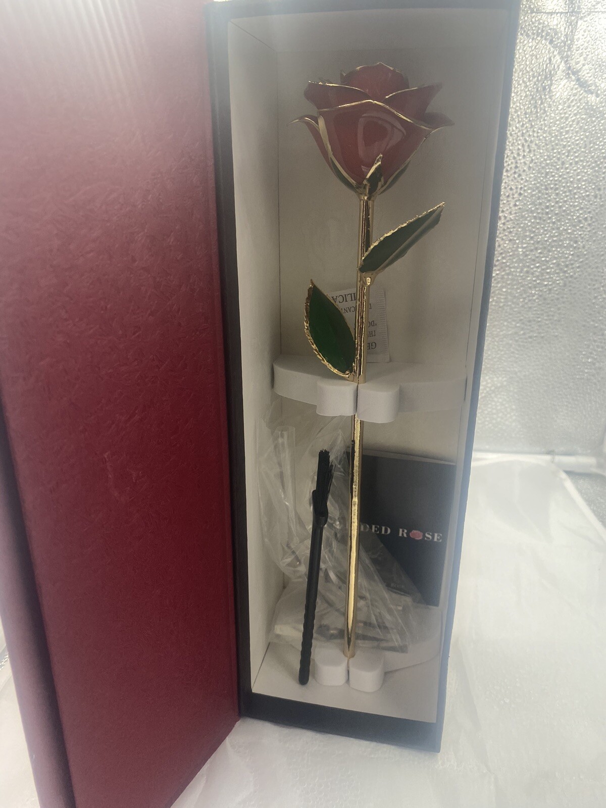 Love Gilded Rose Gift Gold Tips Love GMA t 24 K Gold Rose