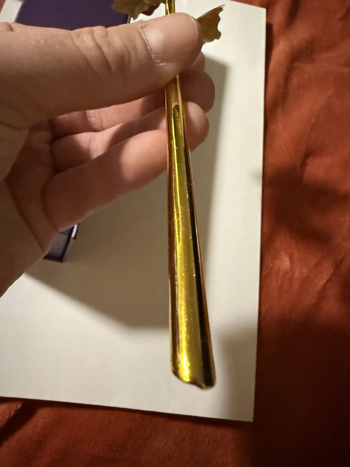 Forever Rose 24K Golden Rose Purple Valentines Day Gift