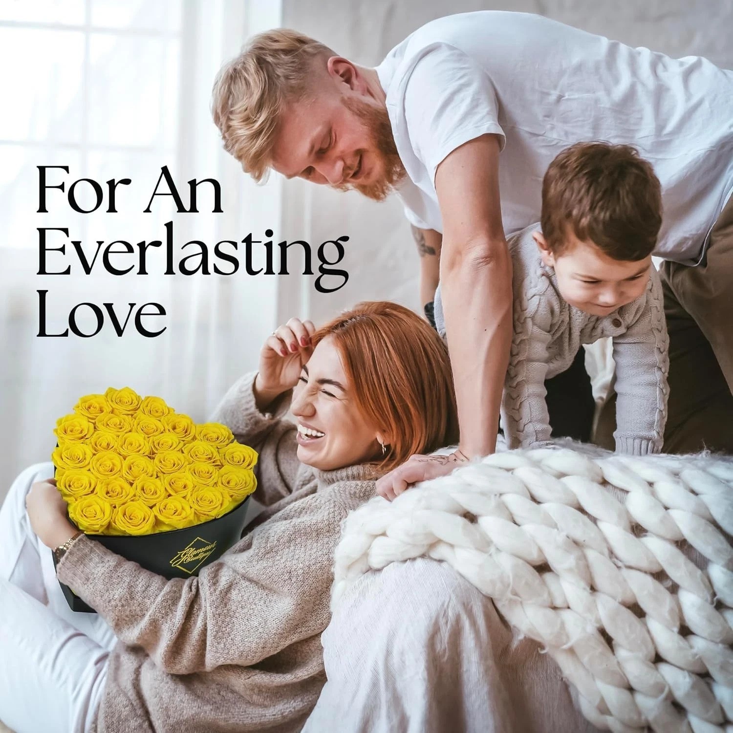 Eternal 27 Yellow Roses Heart Box – Preserved Flowers Gift for Her