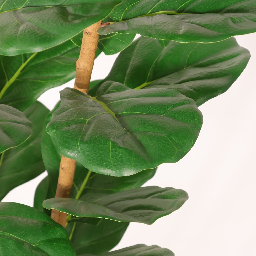 Artificial Fiddle Leaf Fig Tree 5.2ft Faux Plant With White Pot Indoor