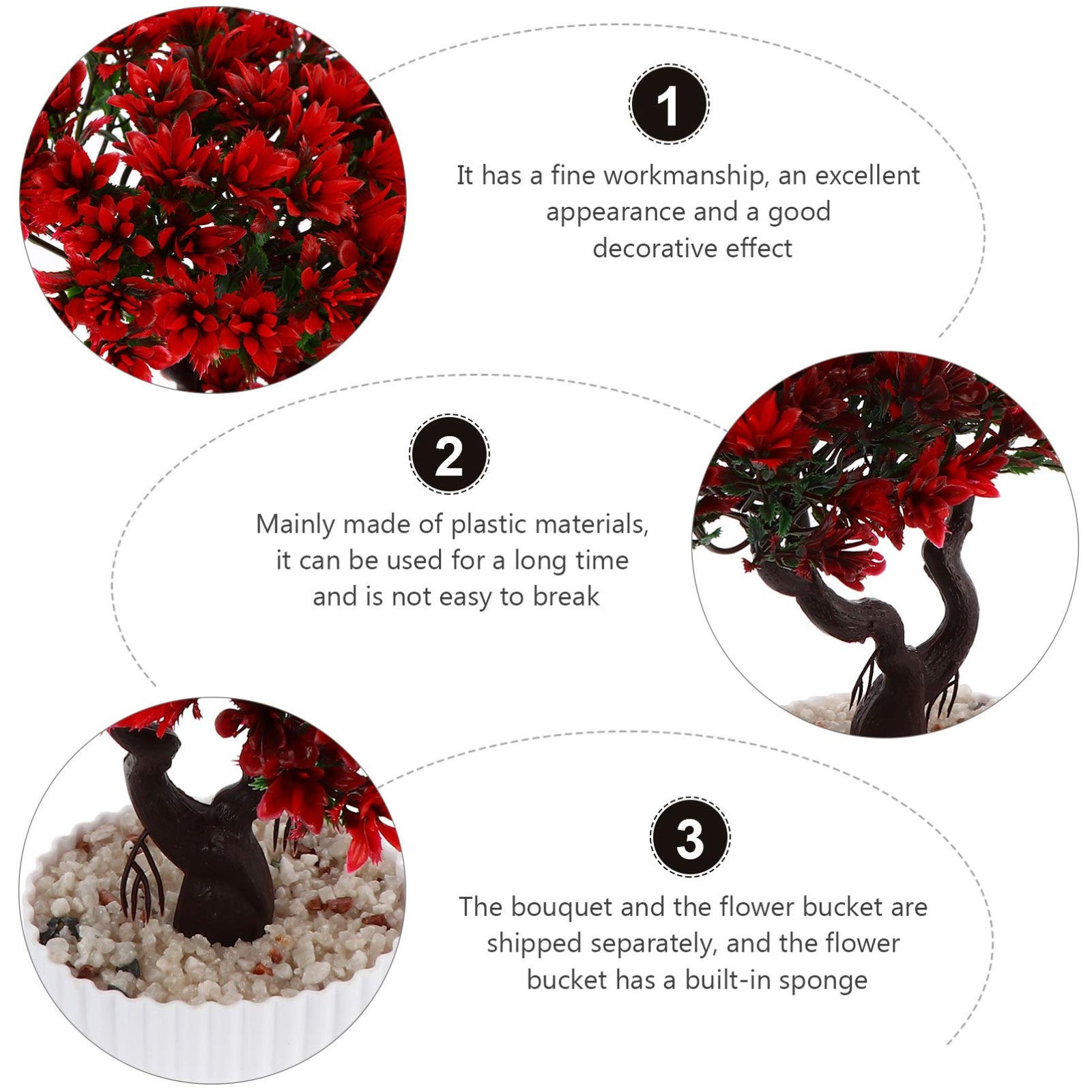 Fake Tree Artificial Bonsai Tree Plastic Fake Bonsai Tree Japanese Faux Potte…