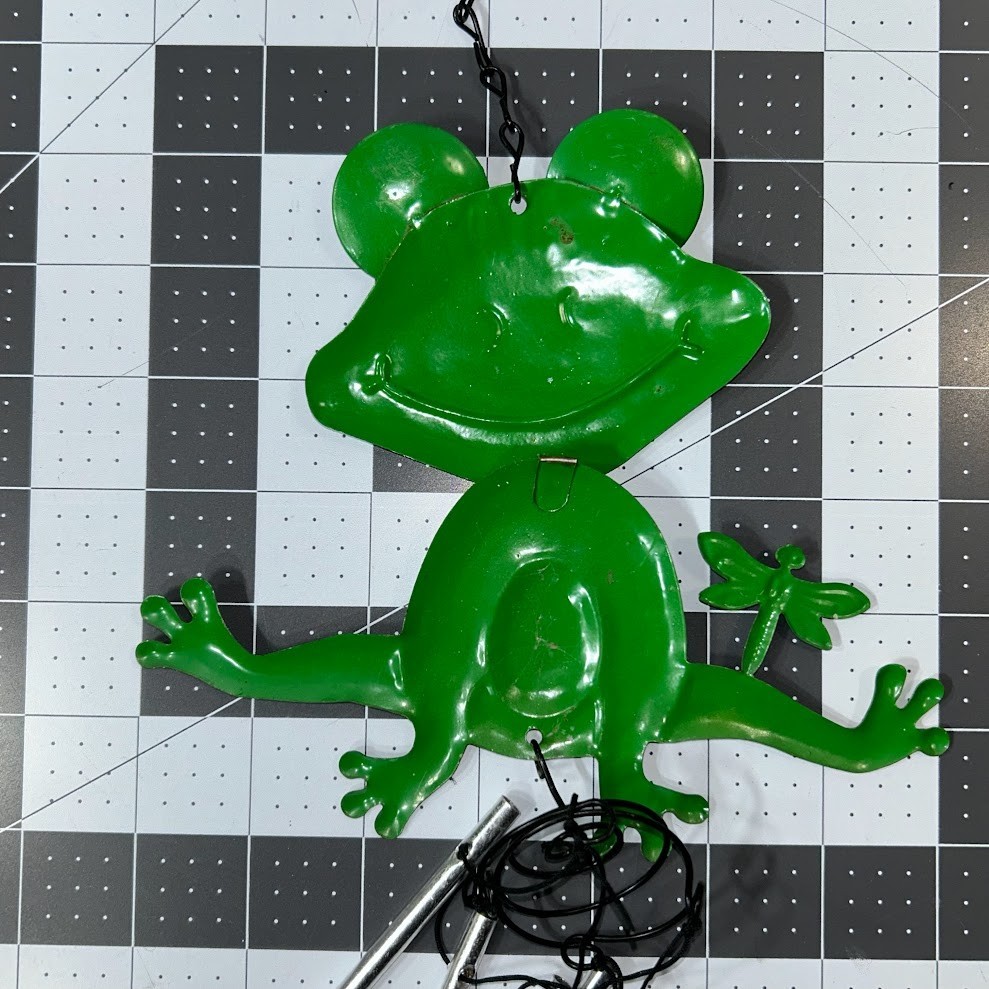 Butterfly, Frog, & Sun Decorative Hanging Outdoor Indoor Metal Chimes Lot of 3