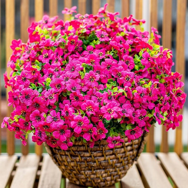 Outdoor Artificial Plants UV Resistant Faux Greenery Privacy Decor 16 Bundles US