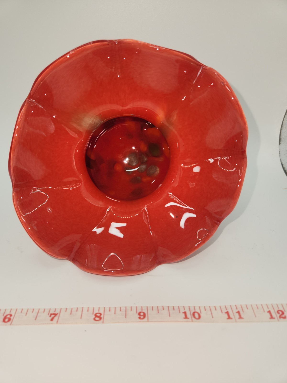 Garden Flower Trumpet Flower Hanging Garden Glass Hand Blown Colorful 7 inches