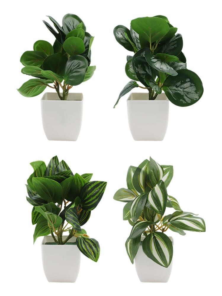 Artificial Potted Plants for Indoor Use Set of 4 for Living Room and Bedroom