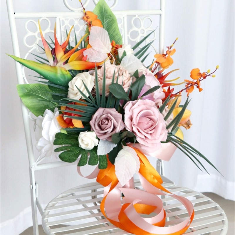 Romance Bridal Tossing Bouquet for Bridesmaids Wedding Ceremony Bride Flowers